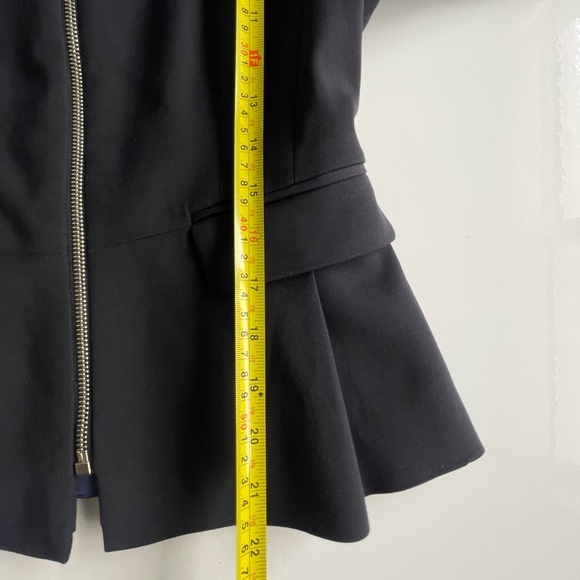 Ted Baker Black with Tag Zameli Peplum Cropped Jacket London Blazer - Picture 14 of 15